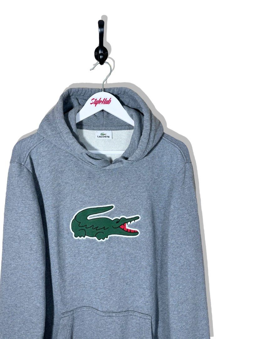 Lacoste big logo pullover (Category: Coats, Jackets and Outerwear) located in Cebu City. Submitted by stylehub_ (Listing ID 1377918375, Image 2). Description: L c ò s t e big logo pullover hoodie Large Width: 23 Length: 29 Condition: pristine Color rate: 9.8/10 .