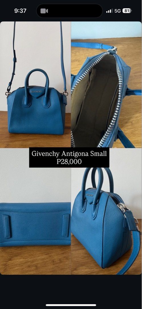 Like New Blue Givenchy Antigona Small (Category: Luxury Bags & Wallets) located in Manila. Submitted by alexamc_ (Listing ID 1377778655, Image 1). Description: .
