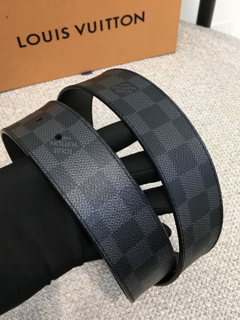 LOUIS VUITTON Damier Graphite Reversible Belt (Pre-owned Authentic) (Category: Luxury Accessories) located in Santa Rosa. Submitted by brandieshoppe (Listing ID 1377847292, Image 3). Description: Fits: 89-99 CM (35"-39") ✅ Authentic/Original Preloved ✅ From Japan Auction ✅ Money-Back Guarantee If Proven Fake ✅ In Excellent Condition ✅ Message Us For More Details *Open Also for Layaway Terms #00428.