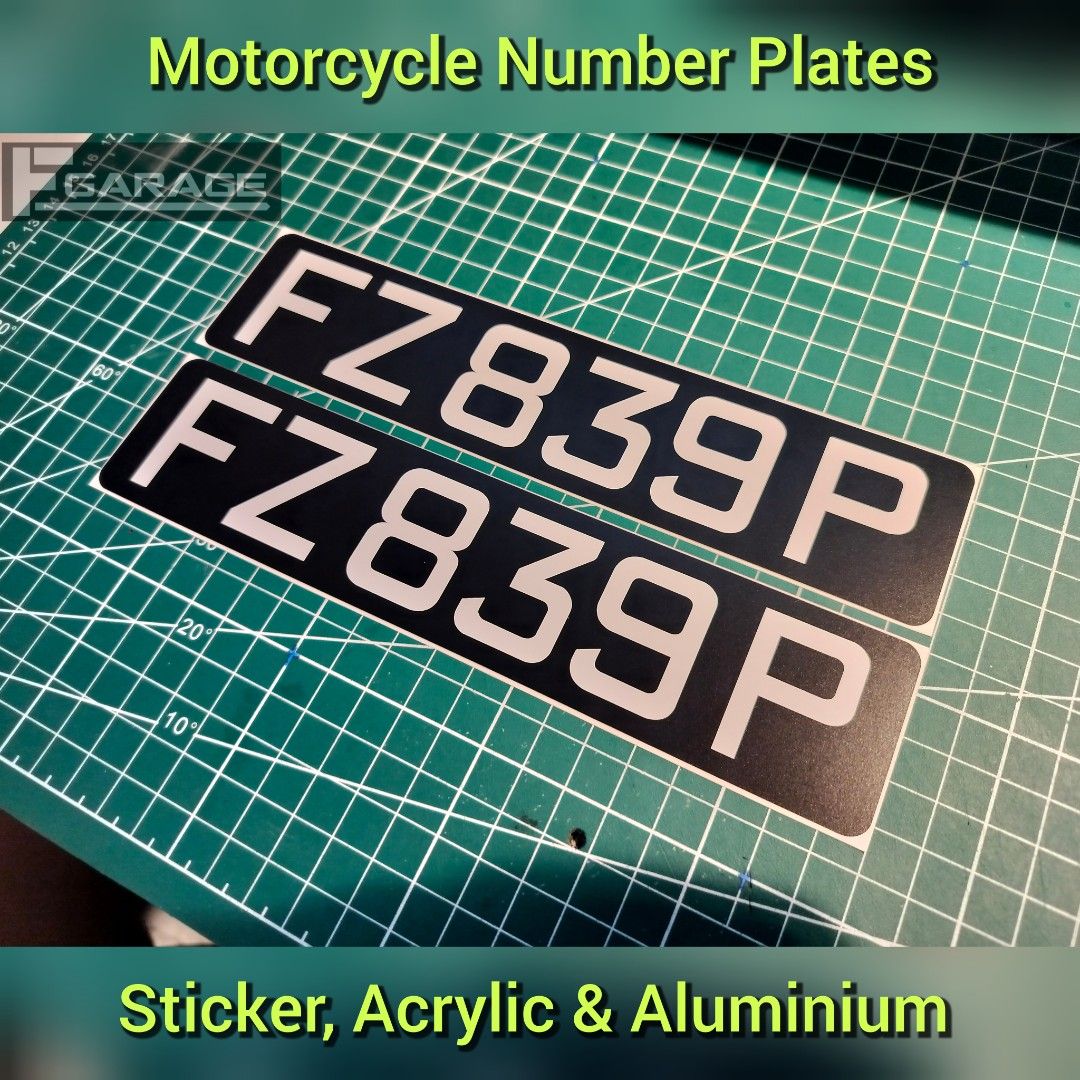 Motorcycle Plate Sticker (LTA Compliant), Motorcycles, Motorcycle ...