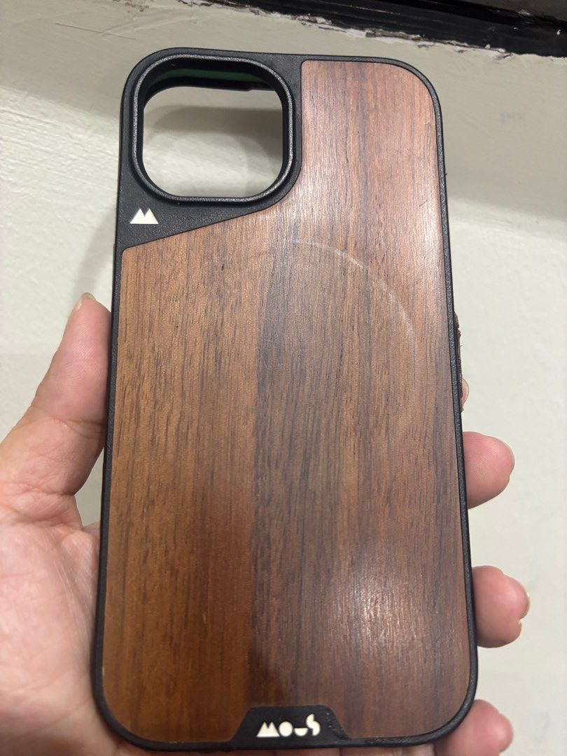 Mous iPhone 15 Case Walnut Wood, Mobile Phones Gadgets, Mobile