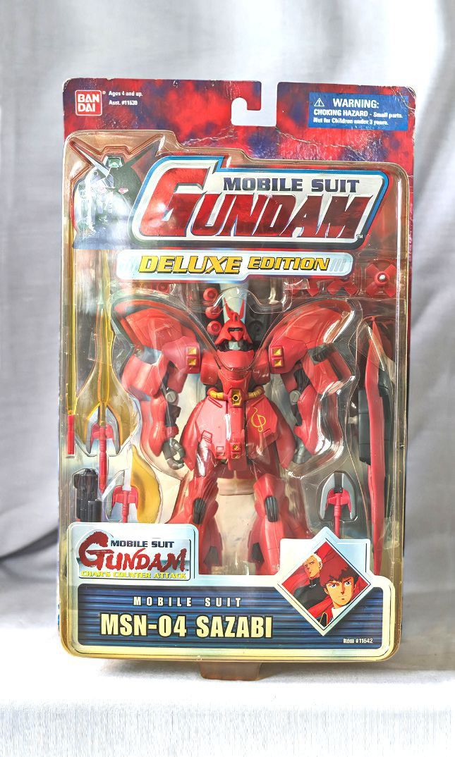 MSN-04 SAZABI MSG - Char's Counter Attack DELUXE EDITION 1/144 Scale Articulated GUNDAM MODEL FIGURE Bandai MINT IN CLAMSHELL/B-NEW (Category: Gundam & Model Kits) located in Cebu City. Submitted by newtype2501 (Listing ID 1377851255, Image 1). Description: --------------------------------- Product Info/Details --------------------------------- *Anime Reference: - Mobile Suit Gundam - " Char's Counter-Attack " *Mecha ID: MSN-04 Sazabi *Product Li