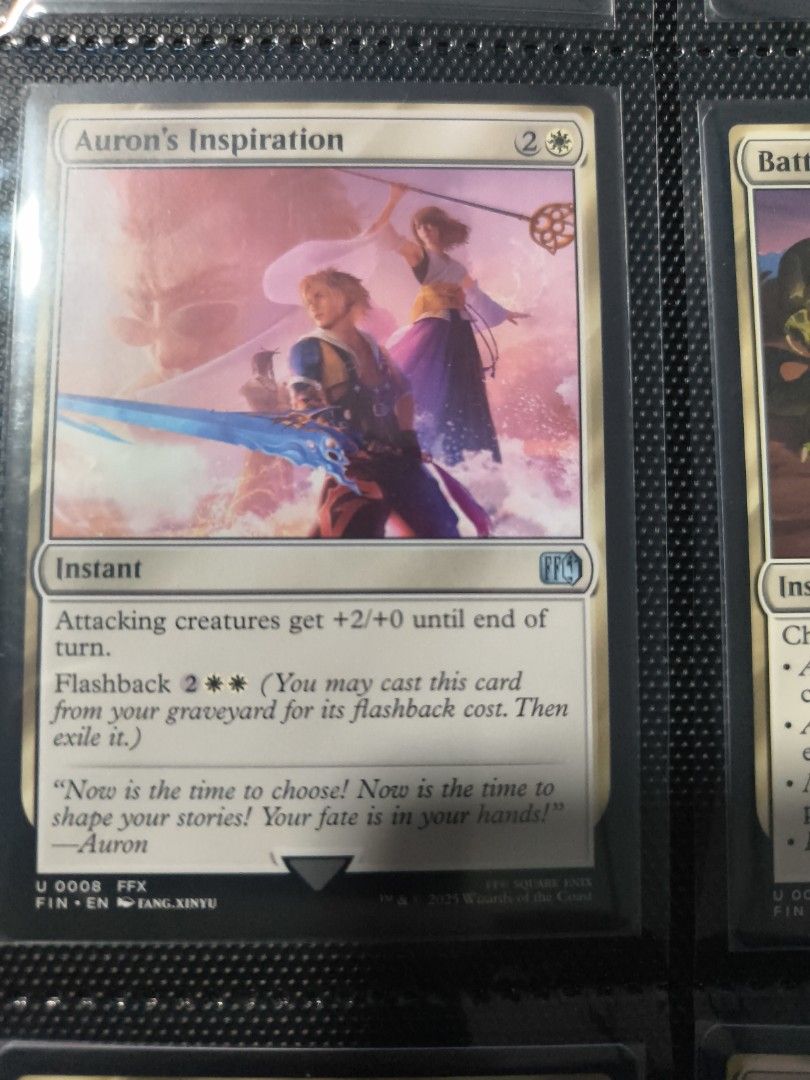 auron mtg card Auron's Inspiration [8] [FINAL FANTASY] [Foil] – Face to Face Games main image 1
