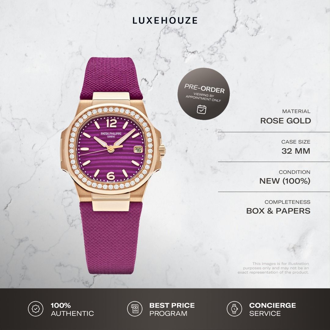 New 2025 Patek Philippe Nautilus 7010R-013 Purple, Luxury, Watches on  Carousell