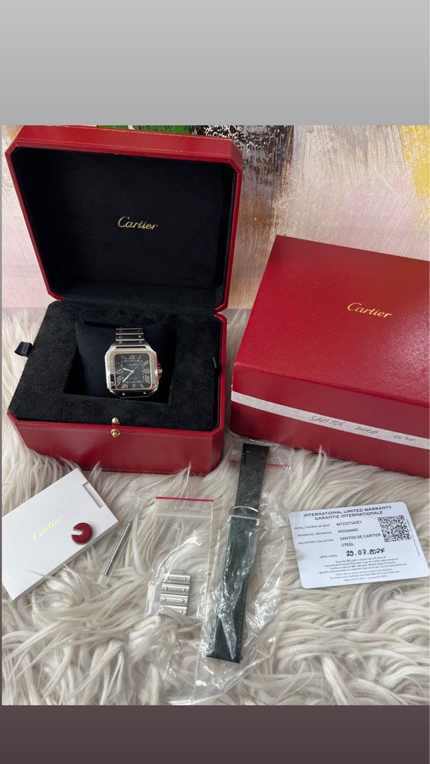 Original Brandnew Cartier Santos Medium (Category: Luxury Watches) located in Paranaque City. Submitted by glenjonluxuryfinds2 (Listing ID 1377942139, Image 2). Description: Brandnew Bought Year 2024 in Switzerland Complete With international warranty until 2032.