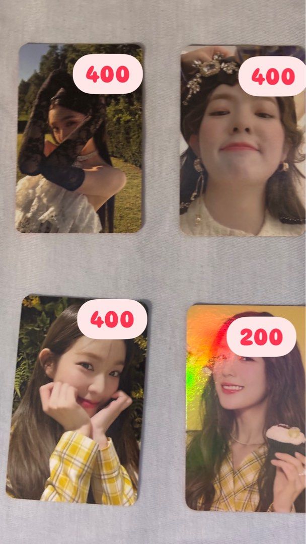 STILL NEGOTIABLE PRICES - photocard PC irene red velvet (Category: K-Wave) located in Manila. Submitted by baechubunny (Listing ID 1377780712, Image 2). Description: irene photocard red velvet.
