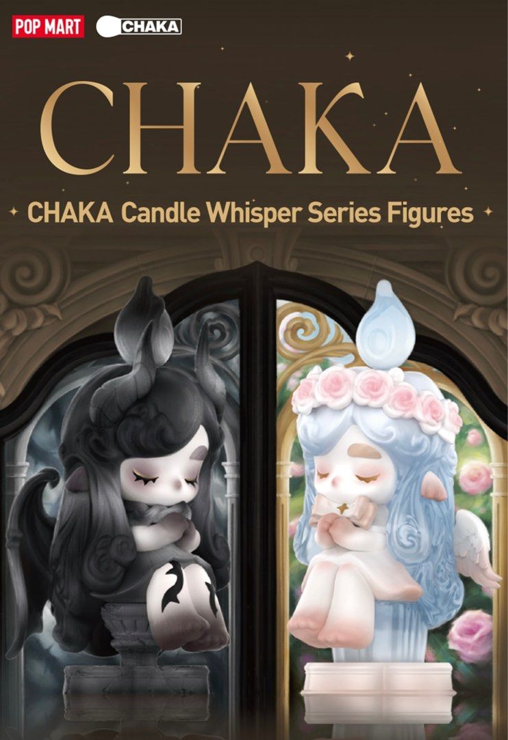 POP MART CHAKA Candle Whisper Series Figure (Category: Toys & Games) located in Singapore. Submitted by eugtan (Listing ID 1377853655, Image 2). Description: Selling a POP MART CHAKA Candle Whisper Series figure. This collectible figure is brand new and unopened. The images show the full series and a close-up of the figure. Perfect for collectors or as a unique gift. Avaliable designs: BloomX2-$10 each 1 sold. Left 1 unit.