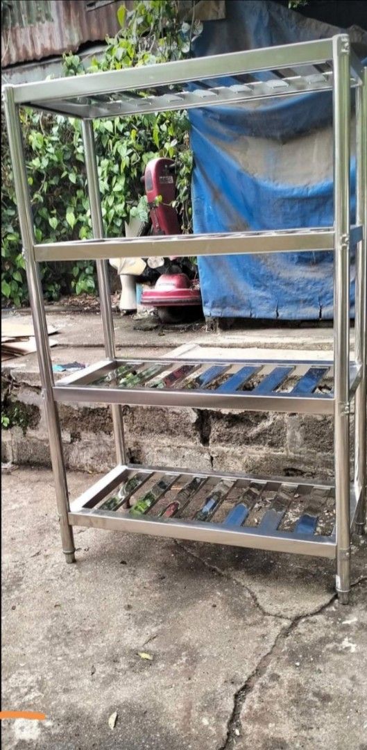 Stainless RACK SHELVES FOR SALE (Category: Bathroom & Kitchen Fixtures) located in Manila. Submitted by davearonda40644 (Listing ID 1377935237, Image 2). Description: Stainless RACK SHELVES made in 304 STAINLESS STEEL BRAND NEW ASSEMBLED TYPE SIZE 100X50X155CM 120X50X155CM 150X50X155CM.