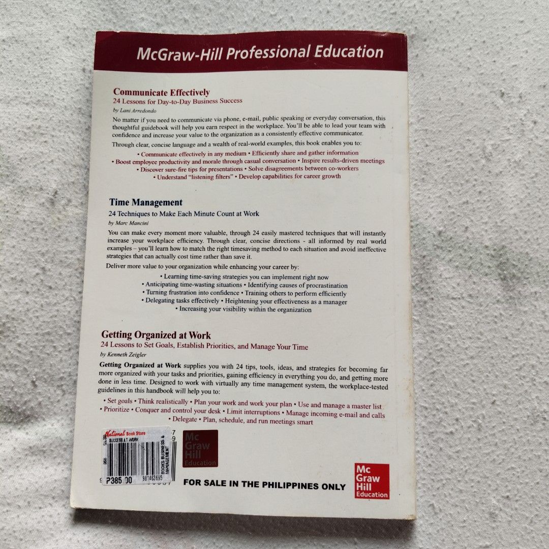 Success at work Mcgraw-Hill (Category: Textbooks) located in Manila. Submitted by vintage.hoarder (Listing ID 1377917190, Image 2). Description: .