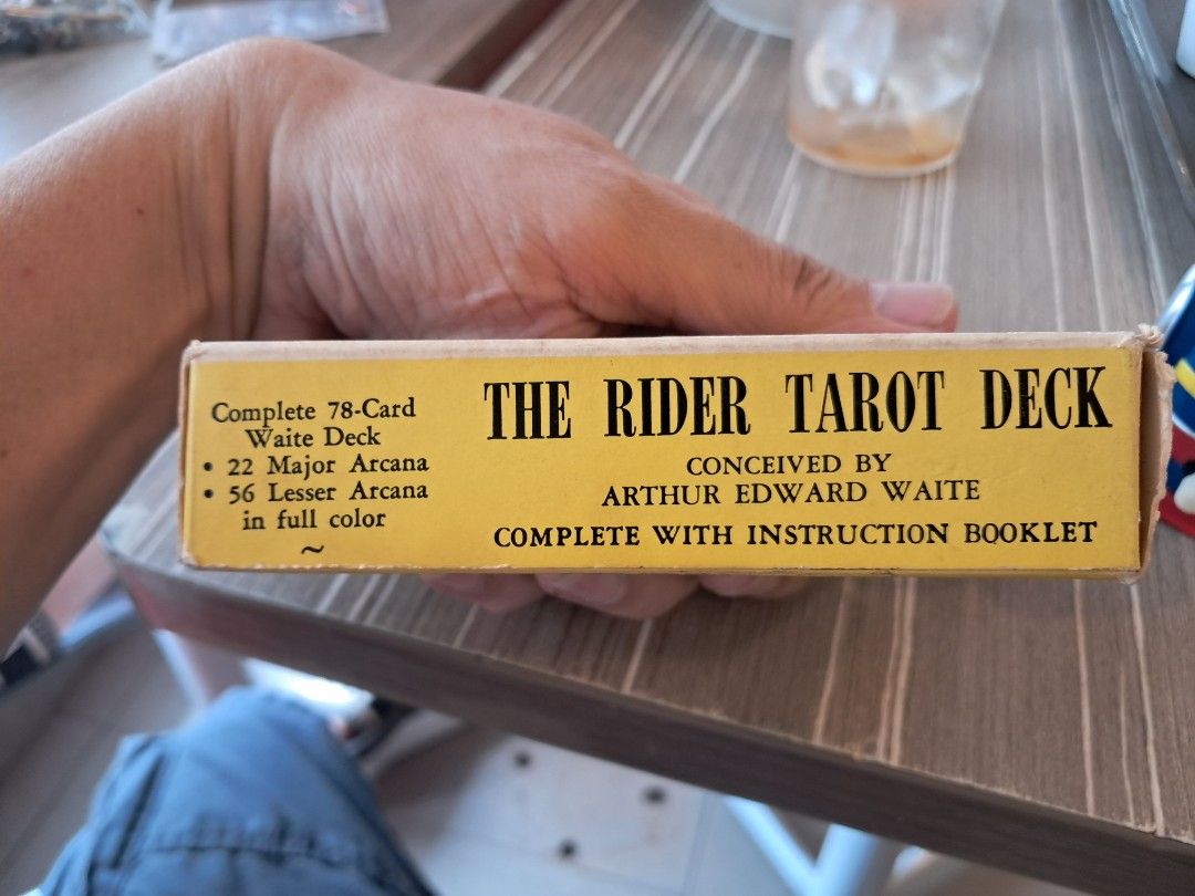 The rider tarot deck 1971 (Category: Vintage Collectibles) located in Davao. Submitted by rbjuvyreyn18879 (Listing ID 1377799324, Image 3). Description: original with manual..complete with box 78 pcs.. plus 2 pcs blank.. very good condition...