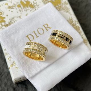 🍠 Dior Crystal Inspired Ring for Women, Golden630045542727691129