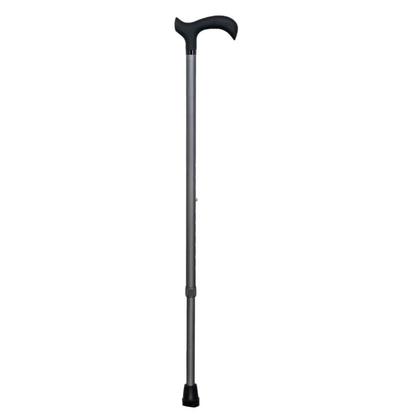 ADJUSTABLE CANE (Category: Braces, Support & Protection) located in Cainta. Submitted by reabilty (Listing ID 1372974790, Image 1). Description: ADJUSTABLE CANE FOR SALE Sturdy, comfortable walking stick made of aluminum with MELBOURNE style soft touch handle made of plastic with soft coating. Height-adjustable Cool Grey colored anodized shaft in matte finish. With black plastic ring and rubber tip. approx. 320g push-button height adjustment appr