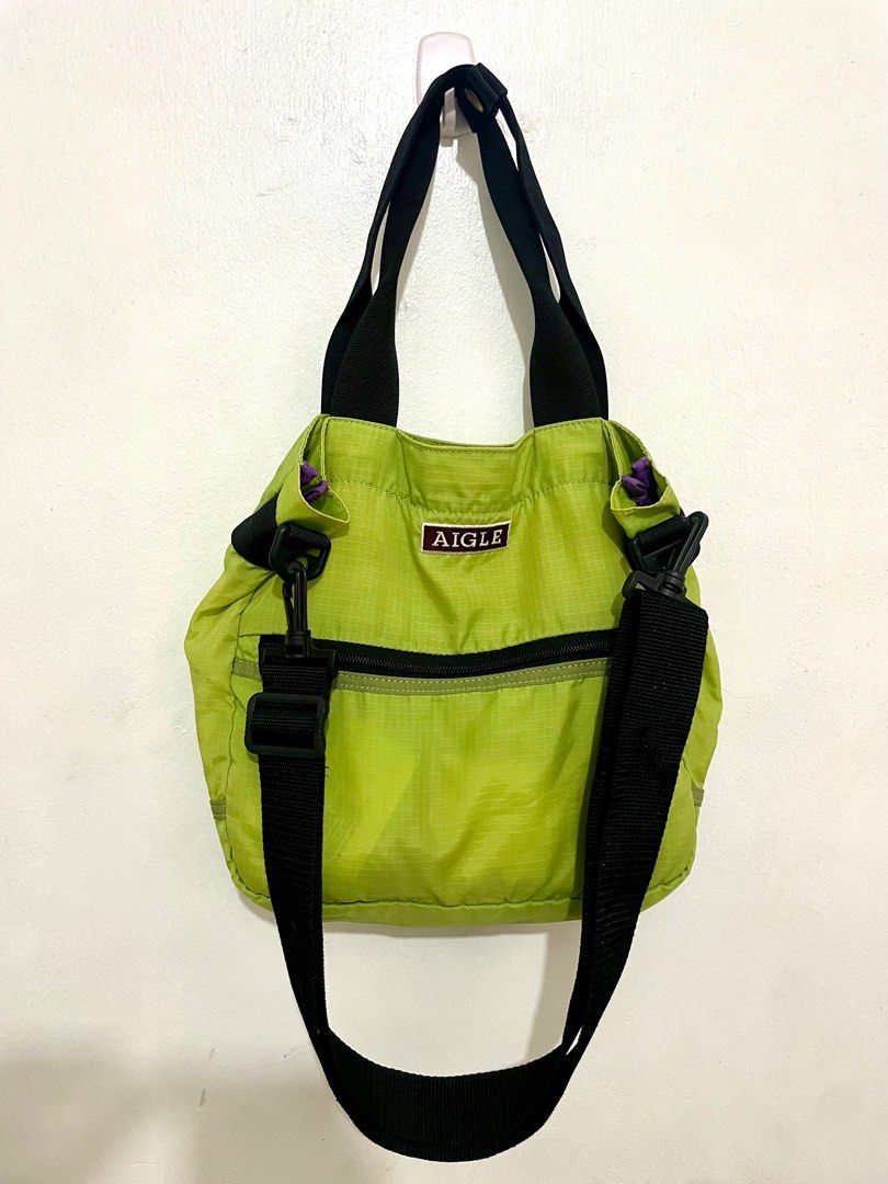 Aigle Tote Bag Neon Green (Category: Tote Bags) located in Manila. Submitted by gflores (Listing ID 1372883905, Image 1). Description: Aigle convertable tote bag. Can use as sling, shoulder nag or handbag. Please see photos for dimensions delivery through riders (lalamove, grab etc) BOOKING ARE MADE BY BUYER. NO TO LOWBALLERS. 1 DAY RESERVATION ONLY.