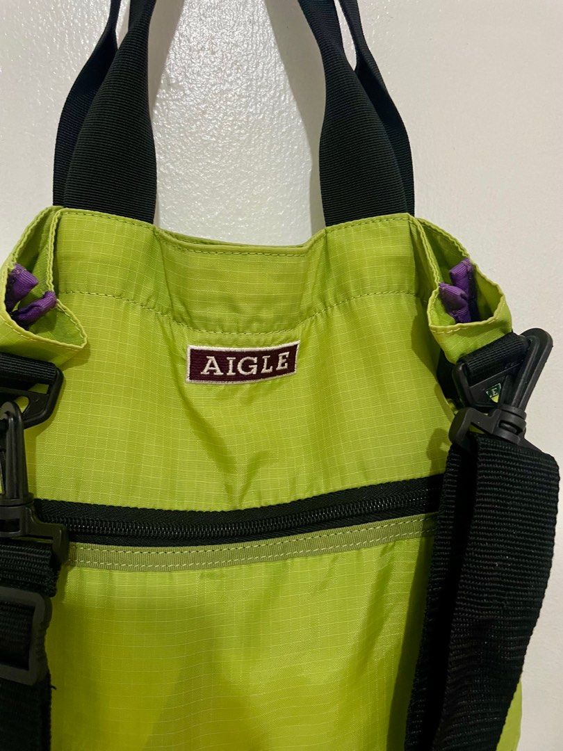 Aigle Tote Bag Neon Green (Category: Tote Bags) located in Manila. Submitted by gflores (Listing ID 1372883905, Image 2). Description: Aigle convertable tote bag. Can use as sling, shoulder nag or handbag. Please see photos for dimensions delivery through riders (lalamove, grab etc) BOOKING ARE MADE BY BUYER. NO TO LOWBALLERS. 1 DAY RESERVATION ONLY.