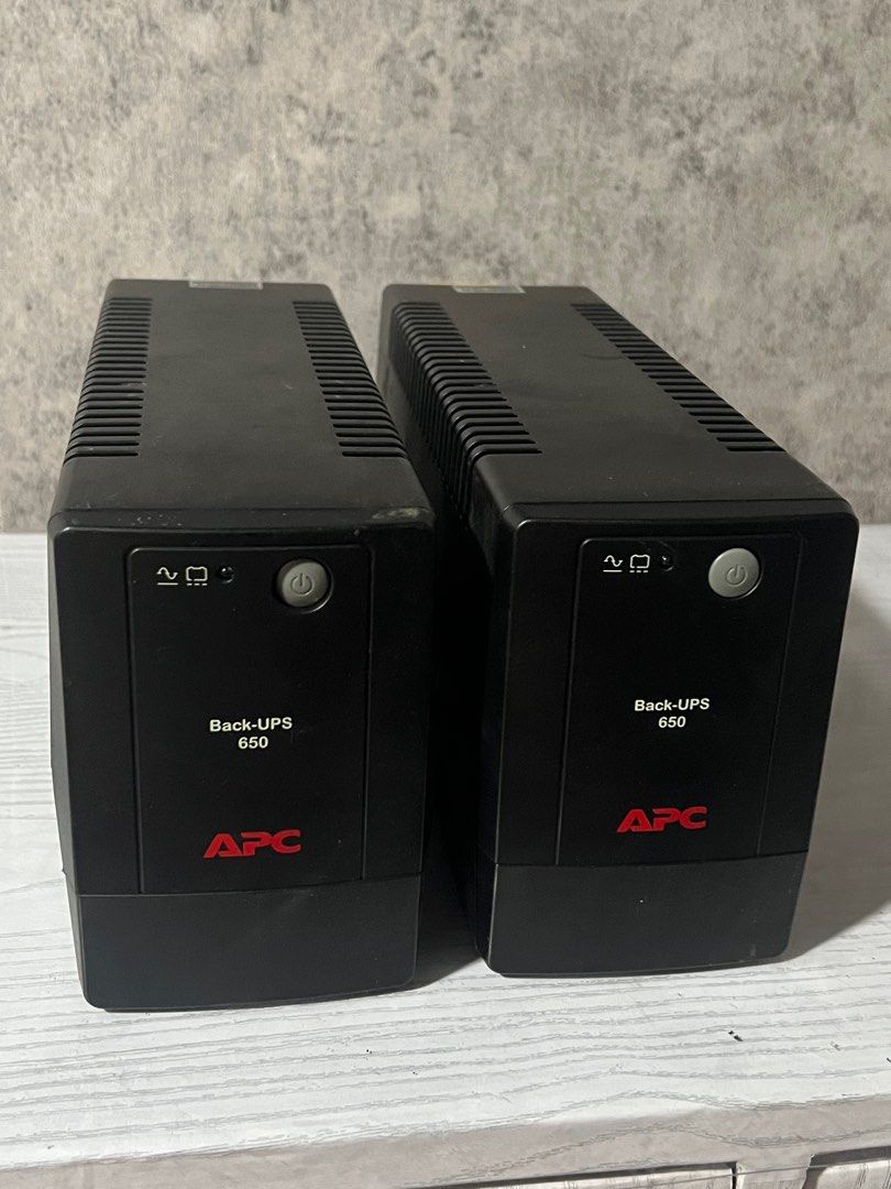 APC Back-Ups 650 / 230V Uninterruptible Power Supply UPS (Category: Office & Business Technology) located in Makati City. Submitted by ishaintsad (Listing ID 1372893769, Image 1). Description: original price: ₱2,800 used but not abused 100% working box not included no return, no refund.
