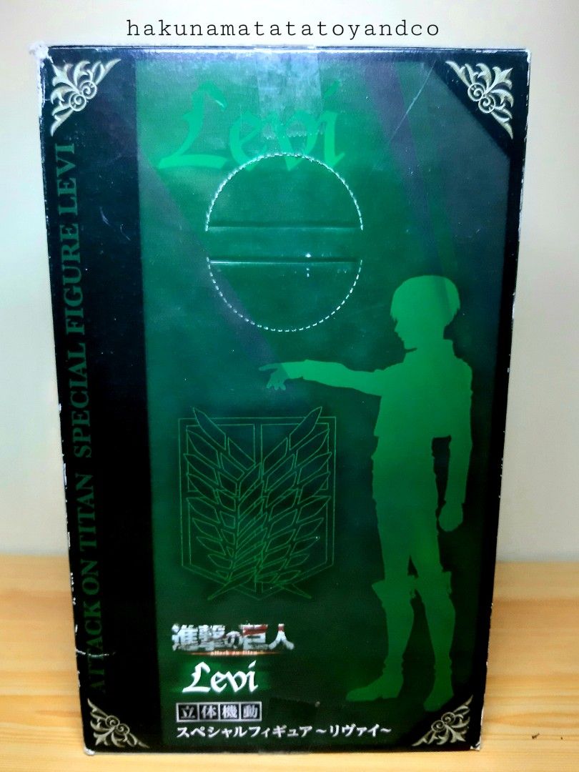 Attack on Titan Levi Three-dimensional mobile special Figure Prize (Category: Figurines & Statues) located in Cavite. Submitted by hakunamatatatoyandcollectibles (Listing ID 1372957367, Image 2). Description: Attack on Titan Levi Three-dimensional mobile special Figure Prize Box condition 5/10 (not pristine) Japan imported items What you see is what you get (WYSIWYG) As is Authentic items Good condition items ✅Pm for more information or inquiry o
