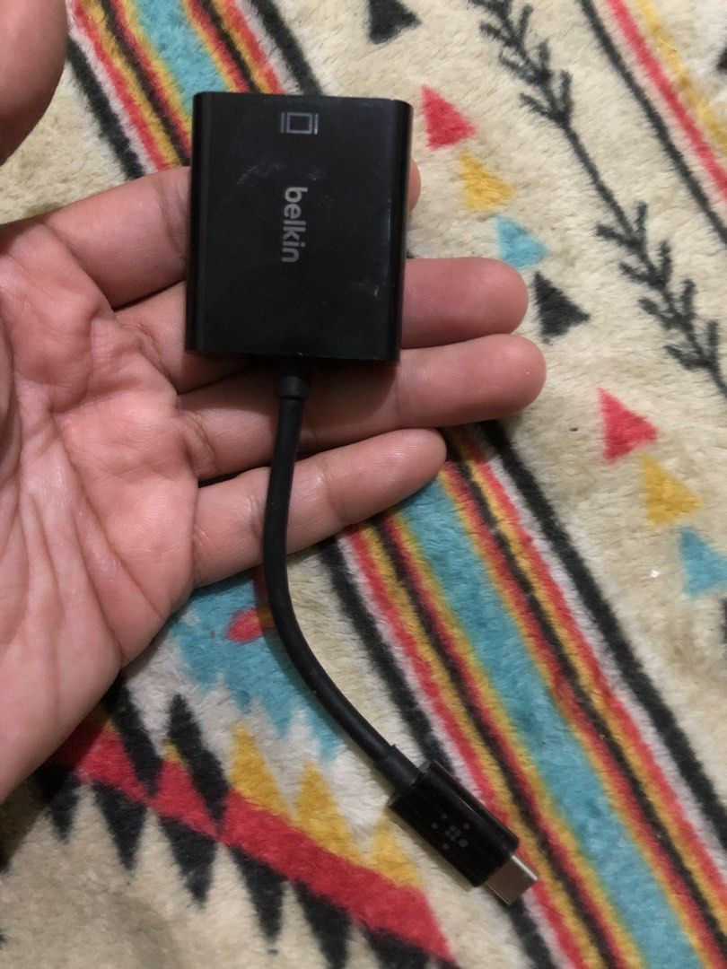 Belkin type C to VGA cable adapter (Category: Cables & Adaptors) located in Quezon City. Submitted by markgolveo (Listing ID 1373004824, Image 1). Description: Belkin type C to VGA cable adapter.
