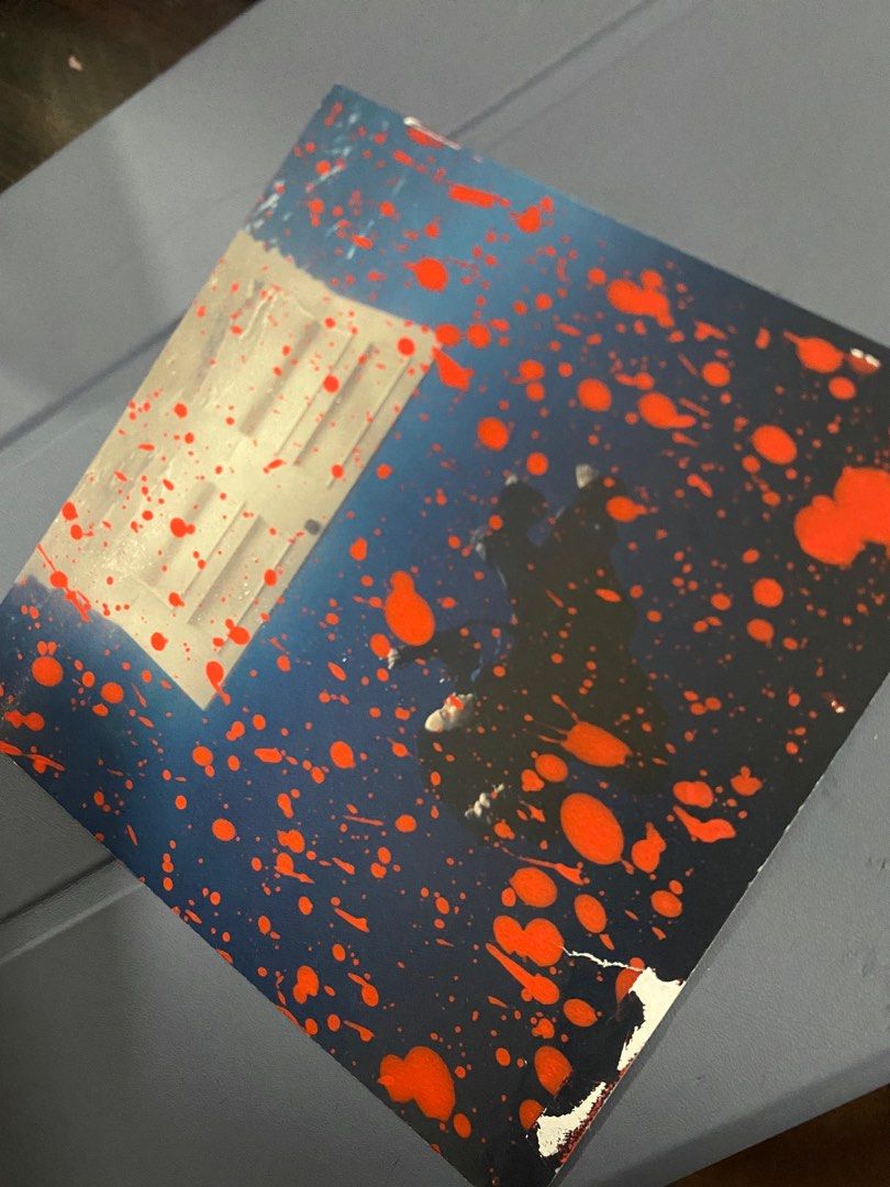 Billie Eilish hand splattered art card (Category: Art & Prints) located in Quezon City. Submitted by chwehansol17 (Listing ID 1373017792, Image 2). Description: selling my hit me hard and soft hand splattered art card with flaws due to packaging and shipping ₱1,200 price is negotiable 📍marikina.