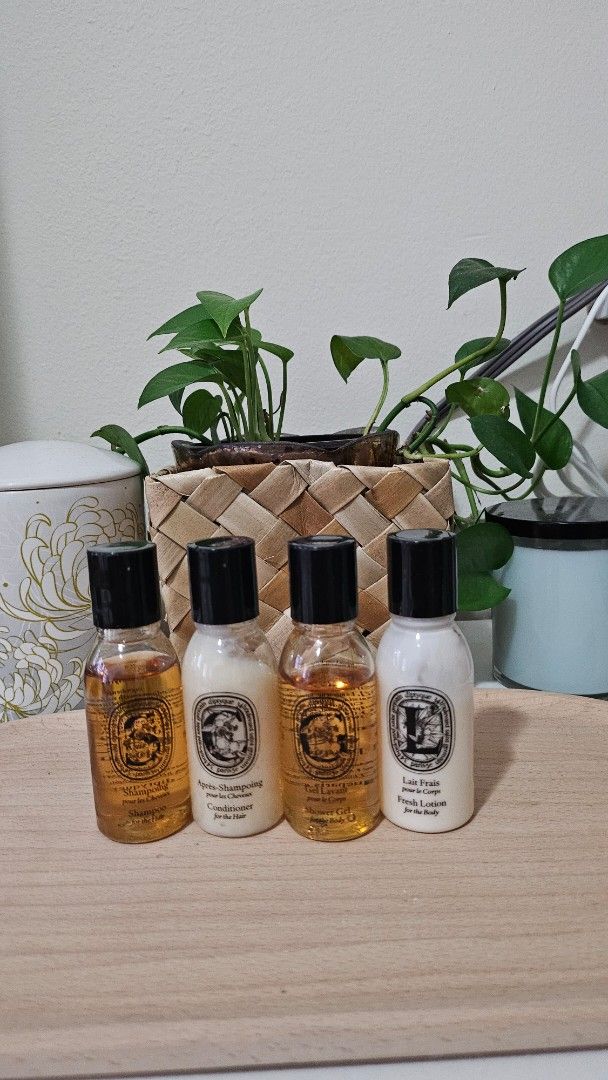 Diptyque Travel Size Set (Category: Bath) located in Pasig City. Submitted by sugarhill8 (Listing ID 1372864793, Image 1). Description: shampoo conditioner gel wash lotion.