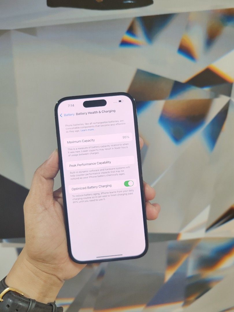 Iphone 14pro 256 Preloved/factory unlock (Category: iPhone 14 Series) located in Quezon City. Submitted by ronalynac40976 (Listing ID 1372881503, Image 2). Description: iphone 14pro 256 95% battery health good condition with box replace, cord pick up store in greenhills we ship nationwide we accept swap/trade in we accept ggives & spaylater+% dm or call for fast transaction 09425544556/09279500069 located @ Aquarium area stall no. y-40 look for r