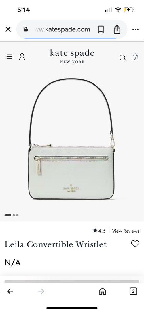 Kate Spade Leila Convertible Wristlet (Category: Luxury Bags & Wallets) located in Taguig. Submitted by bottoms.up.diaries (Listing ID 1372954325, Image 1). Description: RFS: Decluttering Kate Spade Bag Like New Rarely Used 250 SGD SRP Selling for only 4k Message for more deets❤️ what u see is what u get no return no exchange.