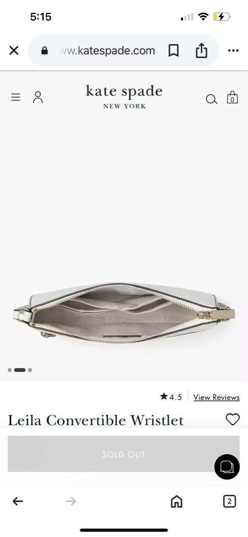 Kate Spade Leila Convertible Wristlet (Category: Luxury Bags & Wallets) located in Taguig. Submitted by bottoms.up.diaries (Listing ID 1372954325, Image 2). Description: RFS: Decluttering Kate Spade Bag Like New Rarely Used 250 SGD SRP Selling for only 4k Message for more deets❤️ what u see is what u get no return no exchange.