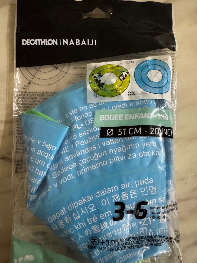 Light new ring float (Category: Other Sports Equipment and Supplies) located in Singapore. Submitted by jellycat15 (Listing ID 1373025188, Image 1). Description: Decathlon ring float 51cm diameter $ 5 Self collect at Jurong West street 64.