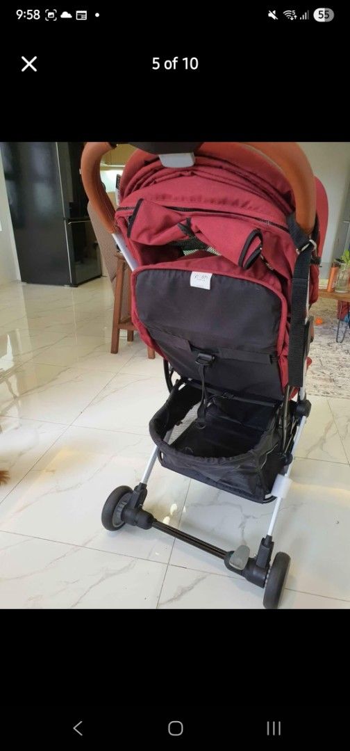 Stroller Lightweight good suspension by Apruva (Category: Strollers) located in Pasig City. Submitted by katdli (Listing ID 1373006412, Image 3). Description: easy to fold and unfold, and smooth ride as well.