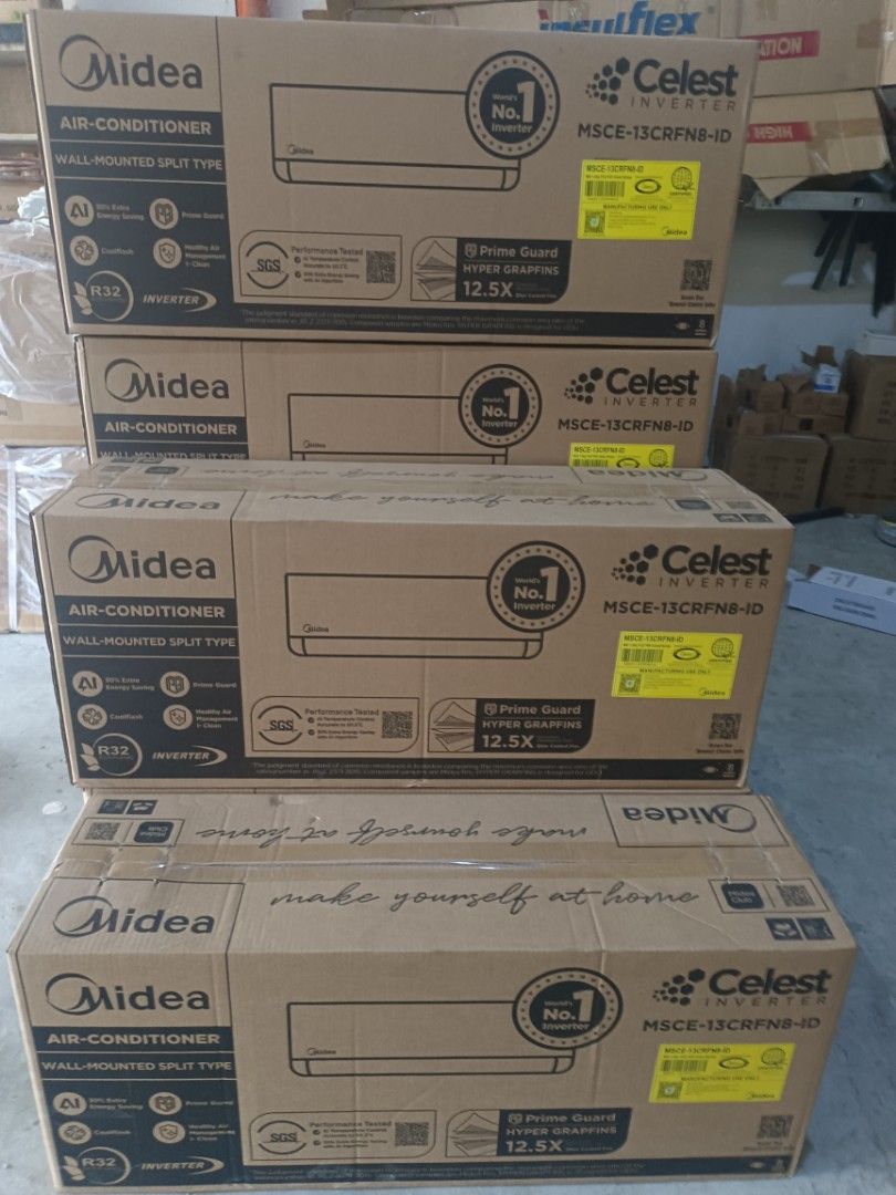 MIDEA CELEST INVERTER SPLIT TYPE AIRCON (Category: Air Conditioning and Heating) located in Quezon City. Submitted by airconph. (Listing ID 1372863171, Image 1). Description: 📢SALE‼️ SPLIT TYPE AC INVERTER Affordable Cooling Premium Performance 💯Brand New & Factory Sealed Unit with Complete Warranty & Reciept ➡️FULL DC SPLIT TYPE AIRCON 💠MIDEA CELEST INVERTER model: ▪️MSCE-10CRFN8 - 1.0HP ▪️MSCE-13CRFN8 - 1.5HP ▪️MSCE-19CRFN8 - 2.0HP ▪️MSCE-22