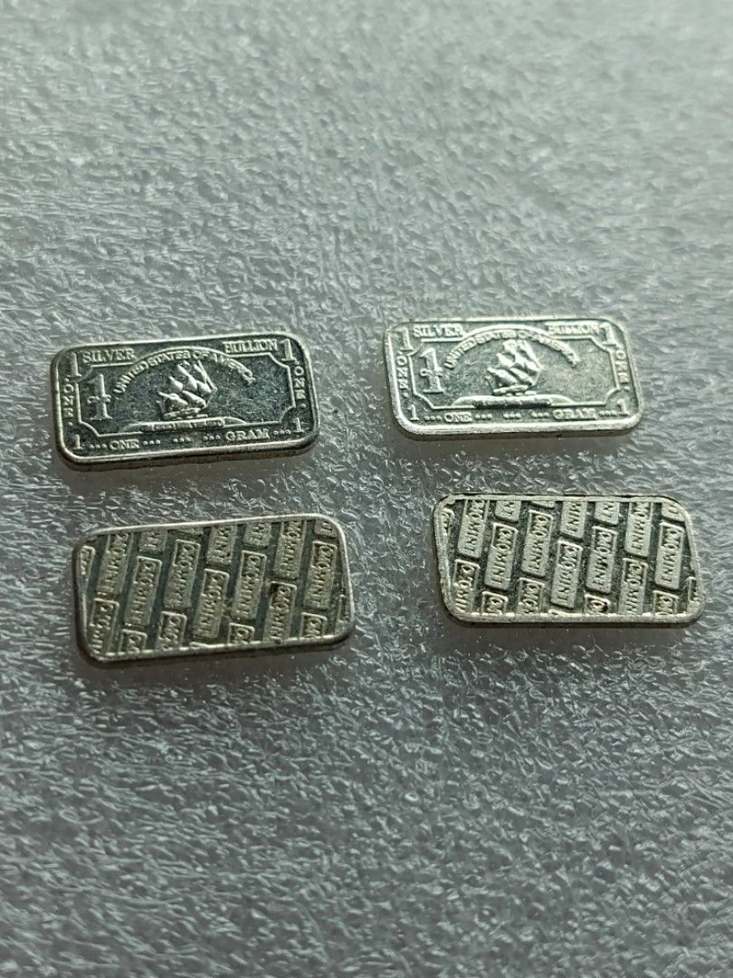 Mini Silver Bar .999 1g each (Category: Currency) located in Quezon City. Submitted by Coiners (Listing ID 1373037117, Image 1). Description: .
