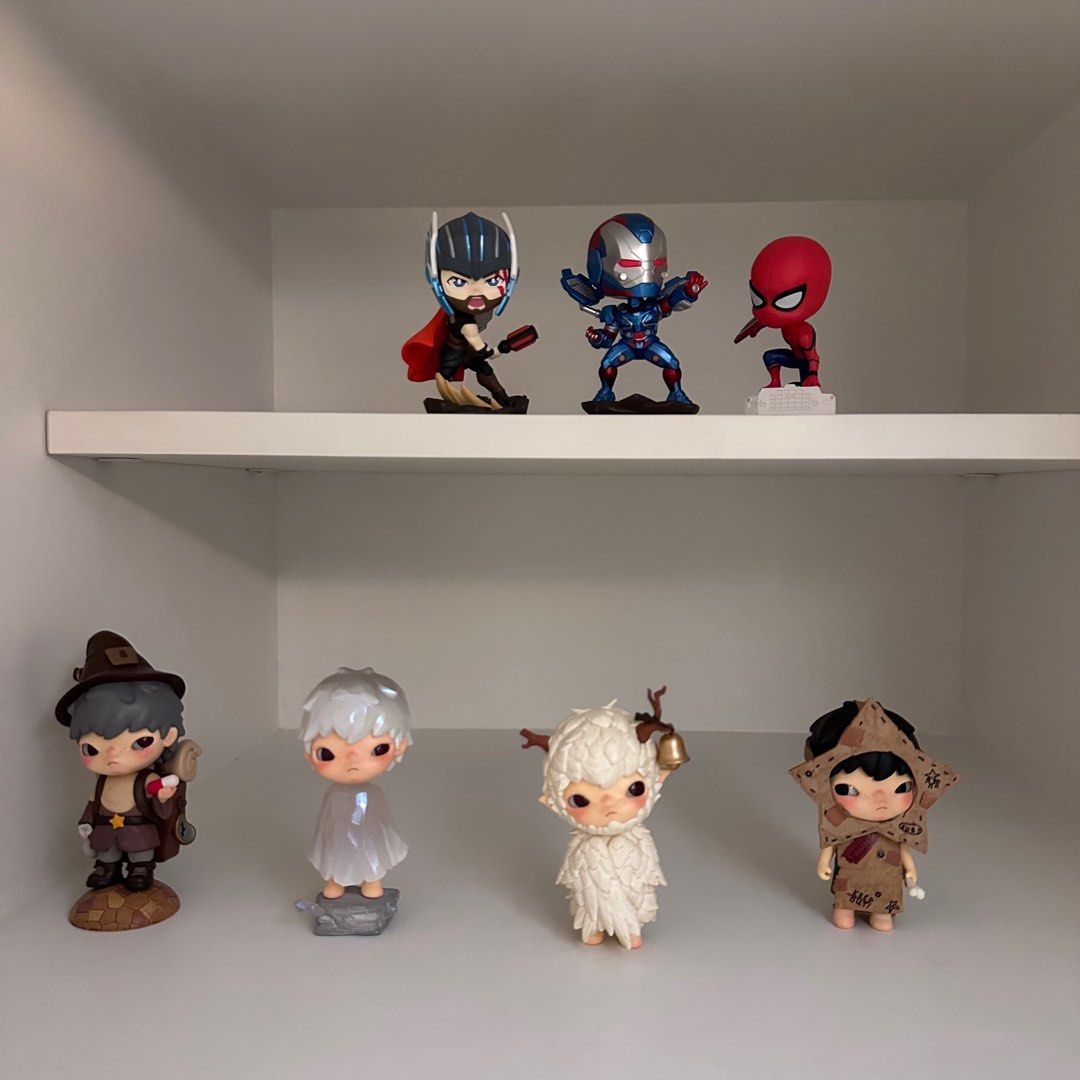 POP MART BUNDLE (read description) (Category: Designer & Blind Box Toys) located in Cavite. Submitted by tiatamera96 (Listing ID 1372994782, Image 1). Description: ‼️ COMES WITH BOX & CARD ‼️ See individual prices: [AVENGERS] Spider-Man: ₱650 Iron Patriot: ₱650 Gladiator Thor: ₱650 [HIRONO] Little Prince Series The Merchant: ₱700 Shelter Series Warrior: ₱650 Birdy: ₱800 Reshape Series: Fading: ₱900 FREE SF & comes with freebies if you buy the bun