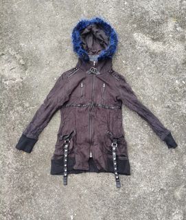 Sexpot revenge fur coat mods coat emo