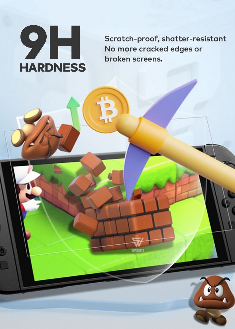 【SG】 DOBE 9H Tempered Glass Screen Protector & Applicator Nintendo Switch 2 NS2 Clear Anti Bluelight63108086186369111