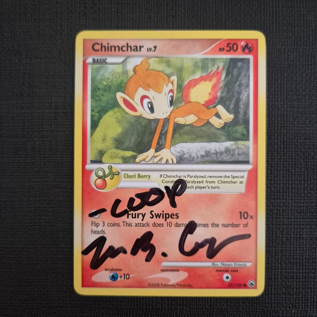 [SIGNED] Coop's Collection Chimchar LV.7 Majestic Dawn 57/100 English ...