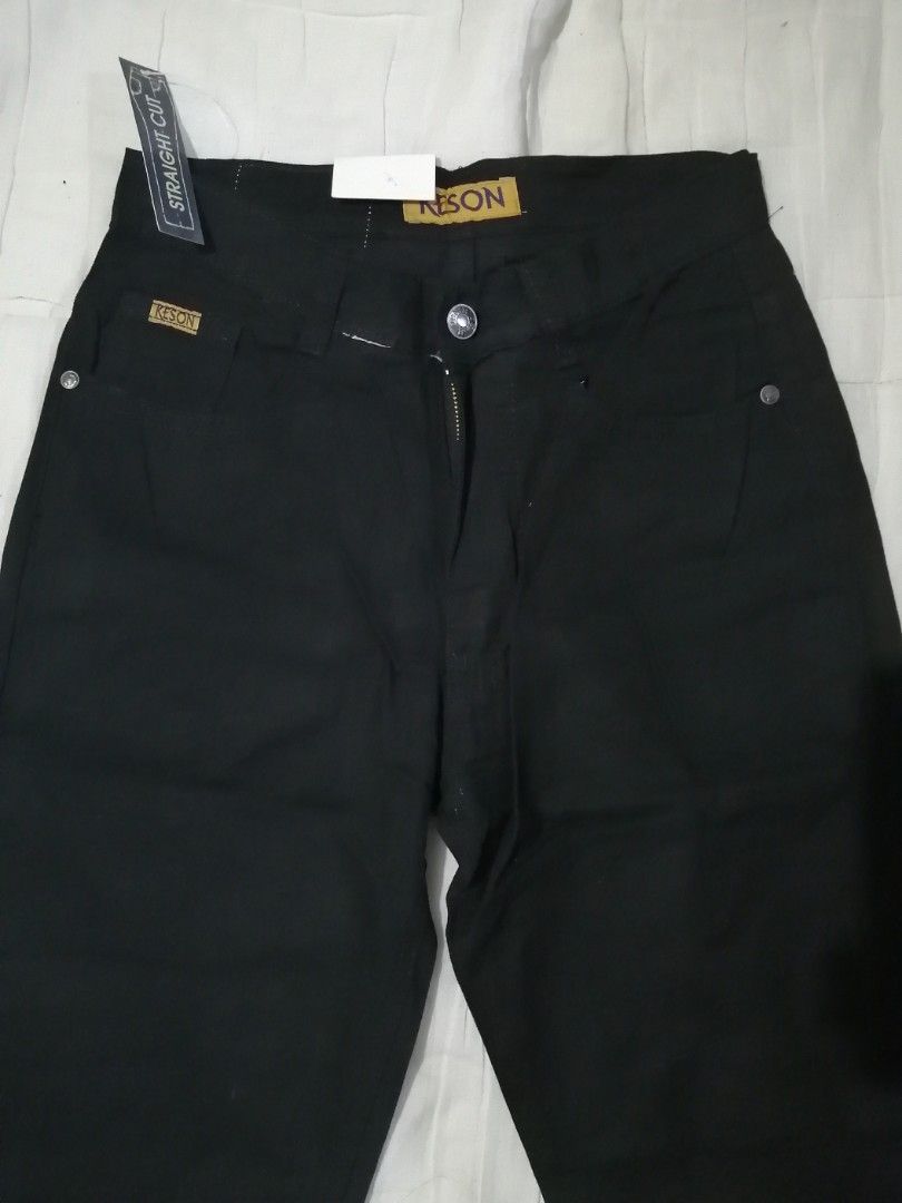Size 28 Men's Black Slacks Pants - Straight Cut (Category: Jeans) located in Caloocan City. Submitted by appleblossoms07 (Listing ID 1372939096, Image 3). Description: Waistline : 28" Size 27 on tag Length : 40".