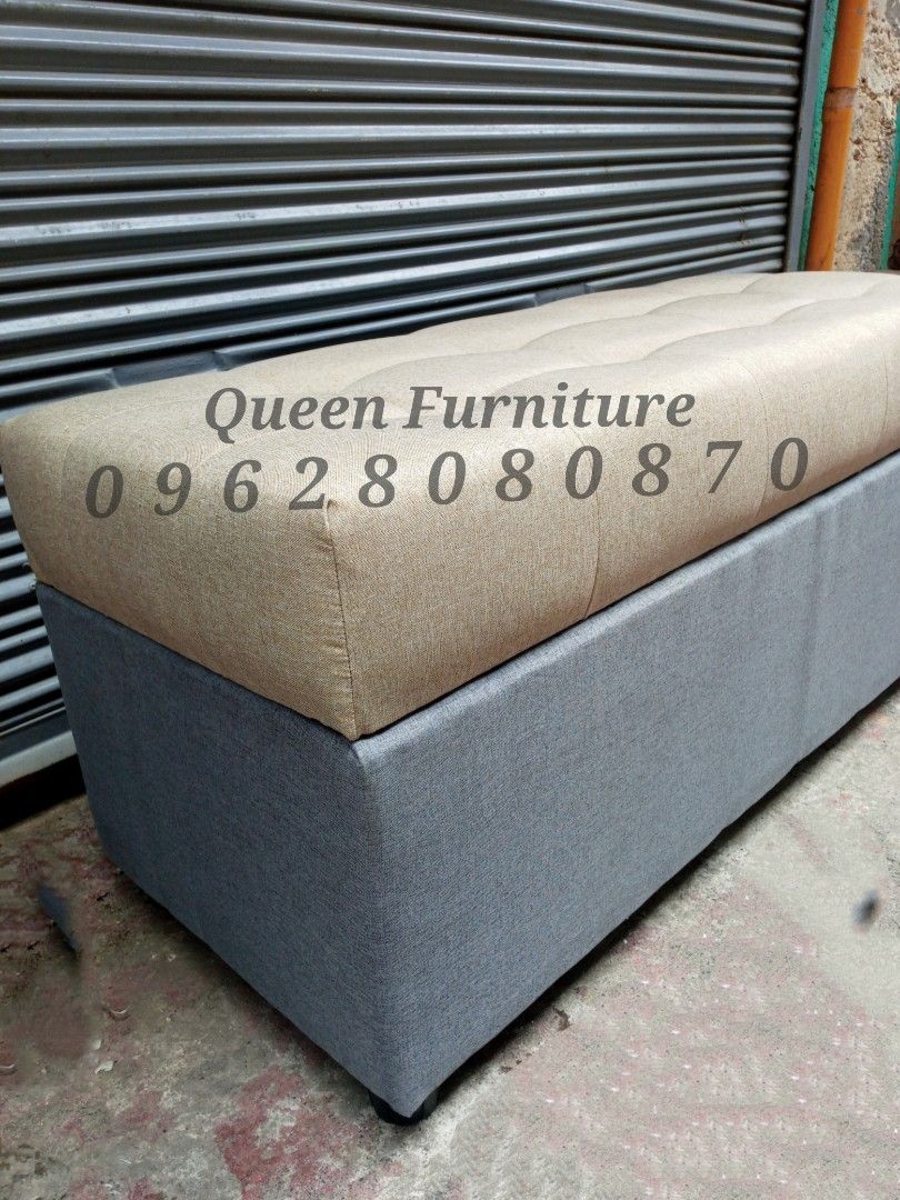 STORAGE OTTOMAN (Category: Sofas) located in Marikina City. Submitted by querrygonzaga30 (Listing ID 1372987346, Image 2). Description: 2 seater OTTOMAN with STORAGE 2 Color combination Foam upgraded into 4 inches URATEX FOAM We are made to order So you can choose and Decide The colors and the sizes of your order. Direct message Or contact us 09628080780.