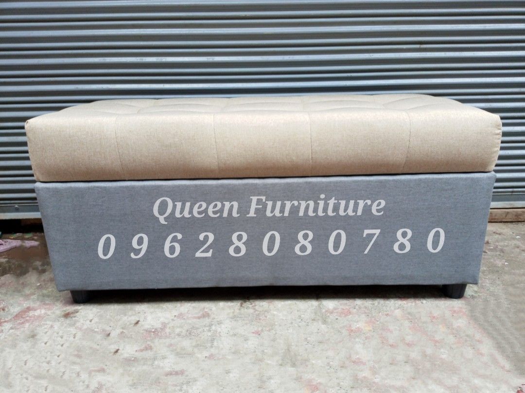 STORAGE OTTOMAN (Category: Sofas) located in Marikina City. Submitted by querrygonzaga30 (Listing ID 1372987346, Image 1). Description: 2 seater OTTOMAN with STORAGE 2 Color combination Foam upgraded into 4 inches URATEX FOAM We are made to order So you can choose and Decide The colors and the sizes of your order. Direct message Or contact us 09628080780.