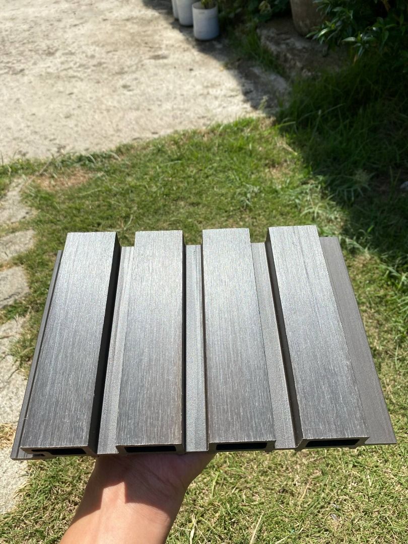 WPC (Wood Plastic Composite) WALL CLADDING PANEL (2pcs in 1.45meter length) Walnut Color (Category: Construction & Building Materials) located in Quezon City. Submitted by aquaponicsgogreen904963 (Listing ID 1372872159, Image 1). Description: Dimensions: Length: 2900mm, Width: 219mm, Thickness: 26mm, Effective Width: 200mm Sides: Top Surface: Fluted Plain Flat (Brush Treated) Bottom Surface: Hollow Color on-hand: Walnut Materials: - 35% environme