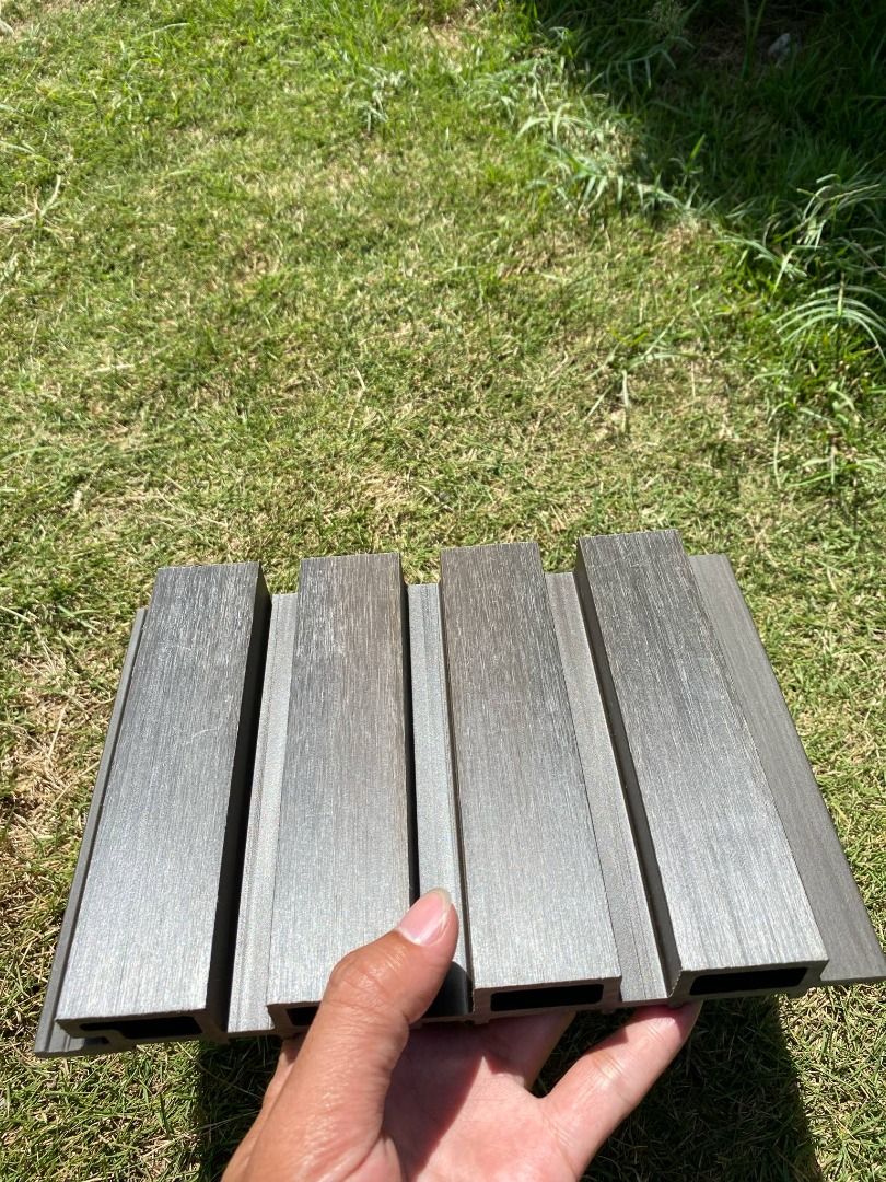 WPC (Wood Plastic Composite) WALL CLADDING PANEL (2pcs in 1.45meter length) Walnut Color (Category: Construction & Building Materials) located in Quezon City. Submitted by aquaponicsgogreen904963 (Listing ID 1372872159, Image 2). Description: Dimensions: Length: 2900mm, Width: 219mm, Thickness: 26mm, Effective Width: 200mm Sides: Top Surface: Fluted Plain Flat (Brush Treated) Bottom Surface: Hollow Color on-hand: Walnut Materials: - 35% environme