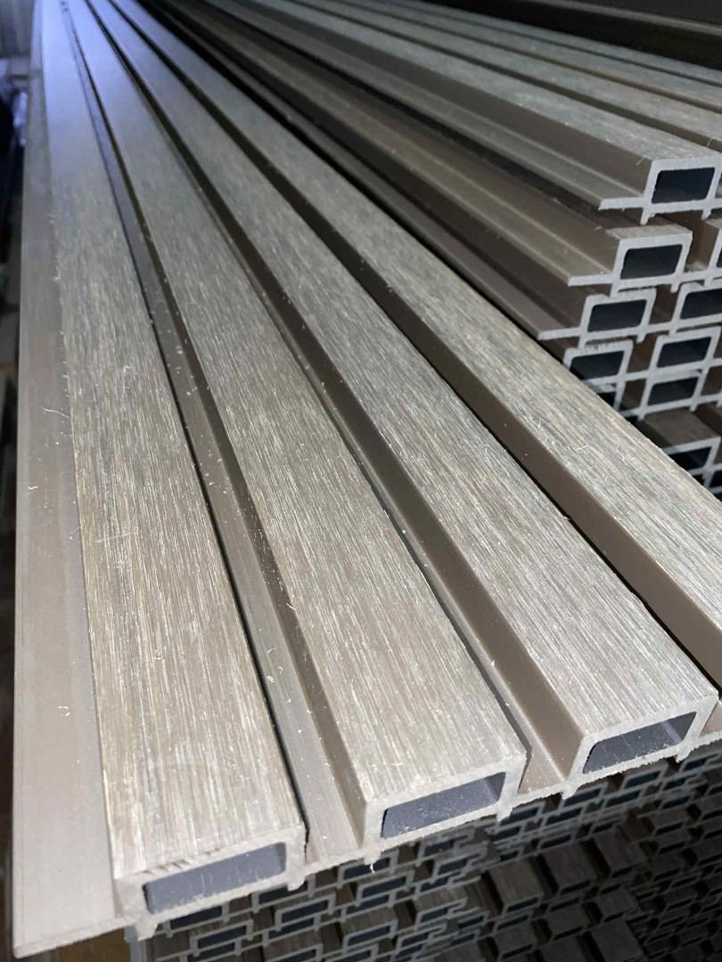 WPC (Wood Plastic Composite) WALL CLADDING PANEL (2pcs in 1.45meter length) Walnut Color (Category: Construction & Building Materials) located in Quezon City. Submitted by aquaponicsgogreen904963 (Listing ID 1372872159, Image 3). Description: Dimensions: Length: 2900mm, Width: 219mm, Thickness: 26mm, Effective Width: 200mm Sides: Top Surface: Fluted Plain Flat (Brush Treated) Bottom Surface: Hollow Color on-hand: Walnut Materials: - 35% environme