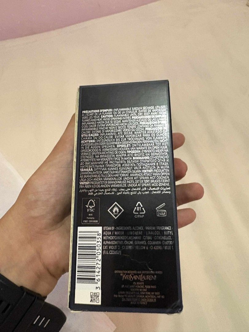 YSL Y EDP (Category: Fragrance & Deodorants) located in Trece Martires City. Submitted by leilei2 (Listing ID 1372922680, Image 2). Description: For sale only YSL Y EDP complete pres approx 68%-73% juice level. Slightly nego Cavite area.
