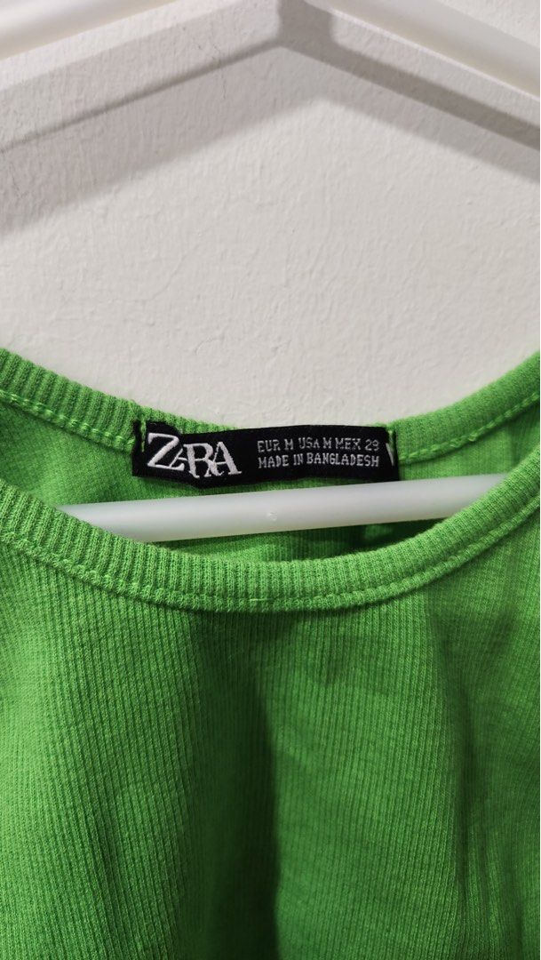 ZARA Green Tank Top (Category: Sleeveless) located in Taguig. Submitted by _handydandy (Listing ID 1372940860, Image 2). Description: Never worn, no tag.