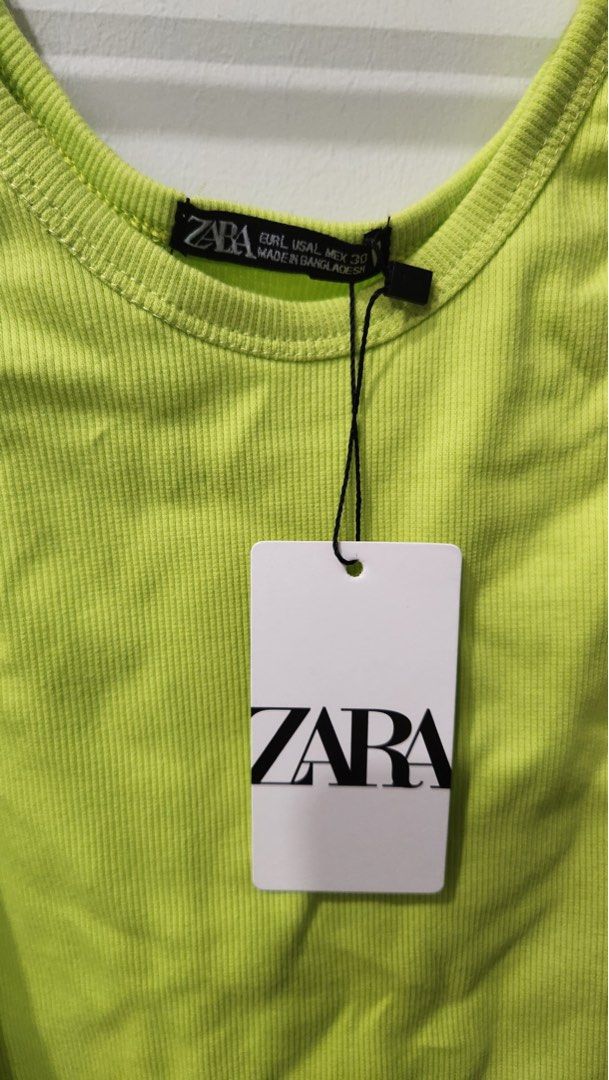 ZARA Lime Tank Top (Category: Sleeveless) located in Taguig. Submitted by _handydandy (Listing ID 1372941607, Image 2). Description: Never worn.