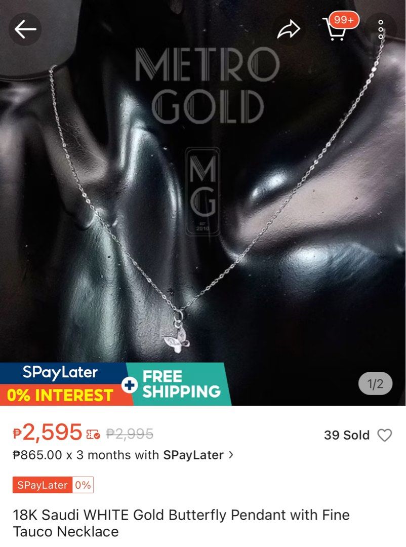 18k White Gold Butterfly Set (Category: Body Jewelry) located in Paranaque City. Submitted by caseyune (Listing ID 1373223404, Image 2). Description: 18k Lightly used.