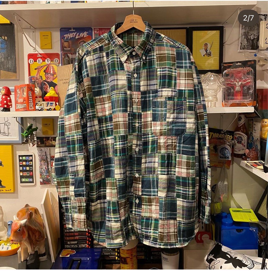 25 ss brochure bd patchwork madras shirt Ssz beams, 男裝, 上身及