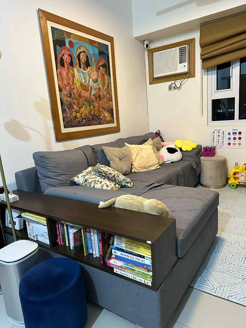 3 seater mandaue foam sofa in gray (Category: Sofas) located in Quezon City. Submitted by Disneyprincess (Listing ID 1373207761, Image 1). Description: bought from mandaue foam in 2023 located in Town and country executive village antipolo delivery care of buyer with big discount if bought with the double bed.
