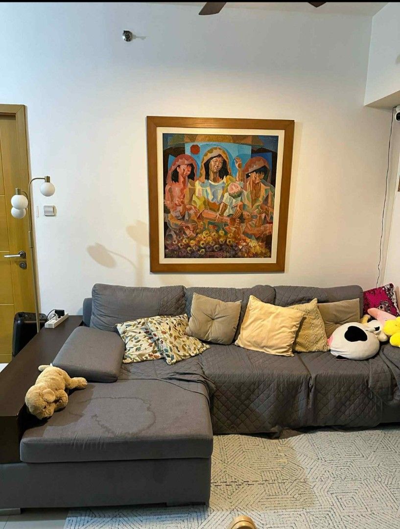 3 seater mandaue foam sofa in gray (Category: Sofas) located in Quezon City. Submitted by Disneyprincess (Listing ID 1373207761, Image 2). Description: bought from mandaue foam in 2023 located in Town and country executive village antipolo delivery care of buyer with big discount if bought with the double bed.