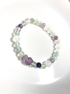 🧚🏻綠螢石.白水晶.紫水晶手鏈/手串 hello kitty水晶手鏈64239925475074110