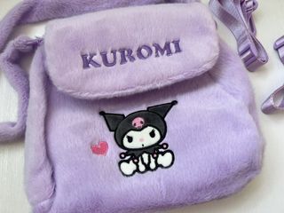 全新 紫色KUROMI毛毛袋（多用袋） 小背包 單肩包64181069074689110