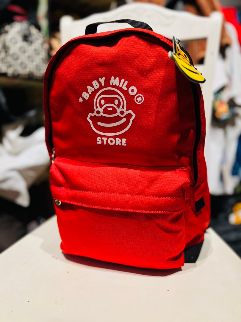 BAPE BabyMilo Red edition, Men's Fashion, Bags, Backpacks on Carousell